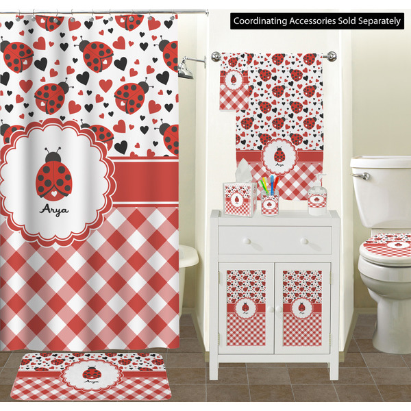 Ladybugs & Gingham Bathroom Scene