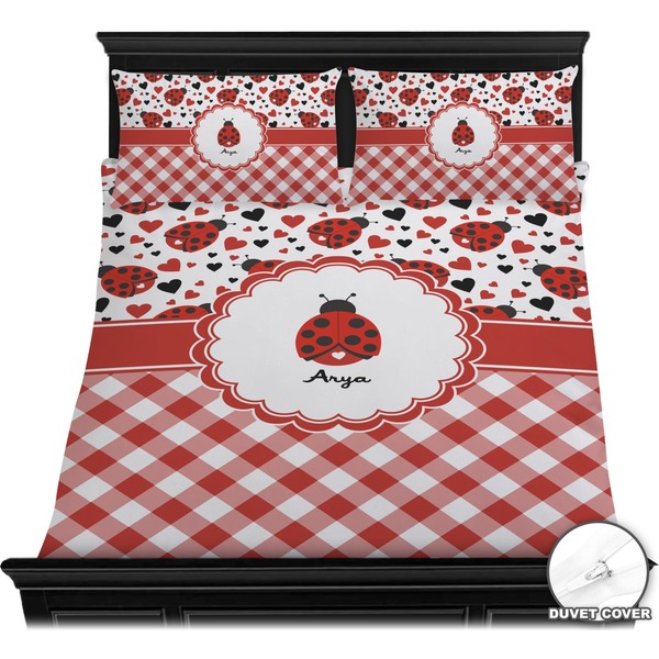 Ladybugs & Gingham Bedding Set (Queen) - Duvet