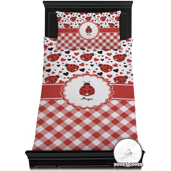 Ladybugs & Gingham Bedding Set (Twin) - Duvet