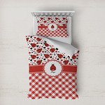 Ladybugs & Gingham Duvet Cover Set - Twin XL (Personalized)