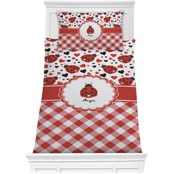 Ladybugs & Gingham Comforter Set - Twin (Personalized)