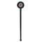 Ladybugs & Gingham Black Plastic 7" Stir Stick - Round - Single Stick