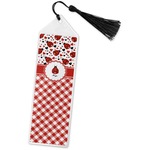 Ladybugs & Gingham Book Mark w/Tassel (Personalized)