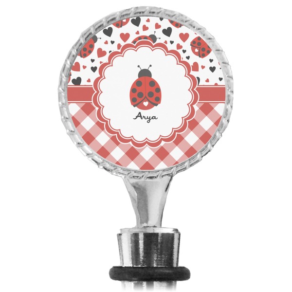 Ladybugs & Gingham Bottle Stopper Main View