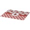 Ladybugs & Gingham Burlap Placemat (Angle View)