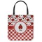 Ladybugs & Gingham Canvas Tote Bag - Small - 13"x13" (Personalized)