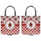 Ladybugs & Gingham Canvas Tote - Front and Back