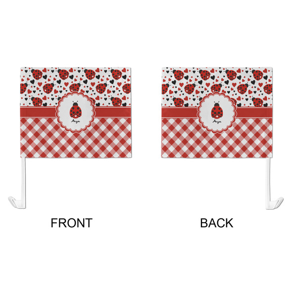 Ladybugs & Gingham Car Flag - Large - APPROVAL