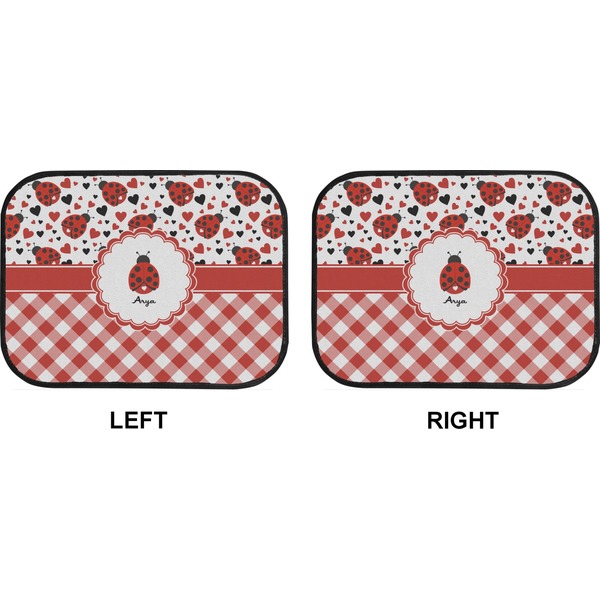 Ladybugs & Gingham Car Floor Mats (Back Seat) (Approval)