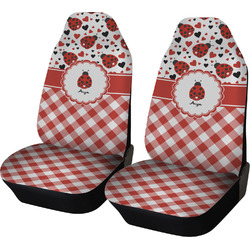 Ladybugs & Gingham Car Seat Covers (Set of Two) (Personalized)