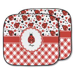 Ladybugs & Gingham Car Sun Shade - Two Piece (Personalized)