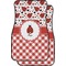 Ladybugs & Gingham Car Floor Mats (Front Seat) (Personalized)