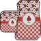 Ladybugs & Gingham Car Floor Mats Set - 2 Front & 2 Back (Personalized)