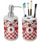 Ladybugs & Gingham Ceramic Bathroom Accessories