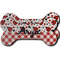 Ladybugs & Gingham Ceramic Dog Ornament - Front & Back w/ Name or Text