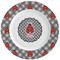 Ladybugs & Gingham Ceramic Plate w/Rim