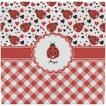 Ladybugs & Gingham Ceramic Tile Hot Pad (Personalized)