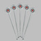 Ladybugs & Gingham Clear Plastic 7" Stir Stick - Round - Fan View