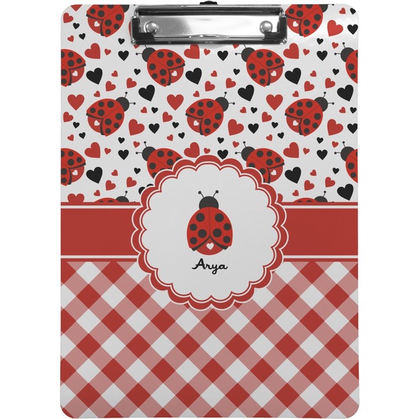 Custom Ladybugs & Gingham Clipboard (Personalized)