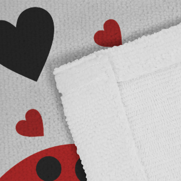 Ladybugs & Gingham Close up of Fabric