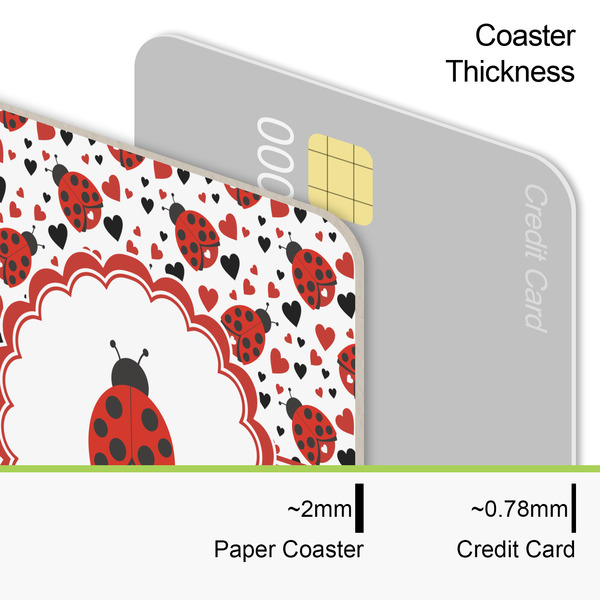 Ladybugs & Gingham Coaster Thickness