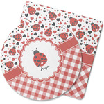 Ladybugs & Gingham Rubber Backed Coaster (Personalized)