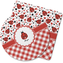 Ladybugs & Gingham Rubber Backed Coaster (Personalized)