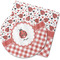 Ladybugs & Gingham Rubber Backed Coaster (Personalized)