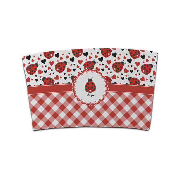 Custom Ladybugs & Gingham Coffee Cup Sleeve (Personalized)