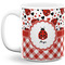 Ladybugs & Gingham Coffee Mug - 11 oz - Full- White