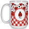 Ladybugs & Gingham Coffee Mug - 15 oz - White Full