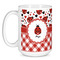 Ladybugs & Gingham Coffee Mug - 15 oz - White