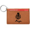 Ladybugs & Gingham Cognac Leatherette Keychain ID Holders - Front Credit Card