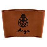 Ladybugs & Gingham Leatherette Cup Sleeve (Personalized)