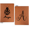 Ladybugs & Gingham Cognac Leatherette Portfolios with Notepad - Large - Double Sided - Apvl