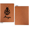 Ladybugs & Gingham Cognac Leatherette Portfolios with Notepad - Large - Single Sided - Apvl