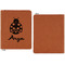 Ladybugs & Gingham Cognac Leatherette Zipper Portfolios with Notepad - Single Sided - Apvl