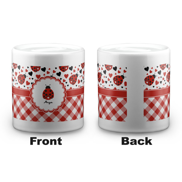 Ladybugs & Gingham Coin Bank - Apvl