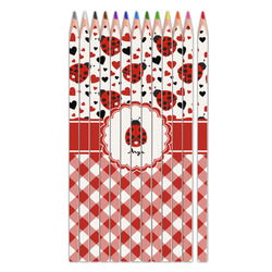 Ladybugs & Gingham Colored Pencils (Personalized)