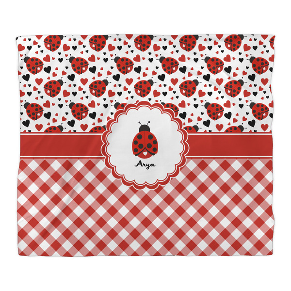 Ladybugs & Gingham Comforter - King - Front