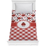 Ladybugs & Gingham Comforter - Twin (Personalized)