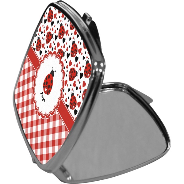 Ladybugs & Gingham Compact Mirror (Side View)