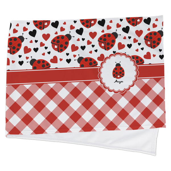 Custom Ladybugs & Gingham Cooling Towel (Personalized)