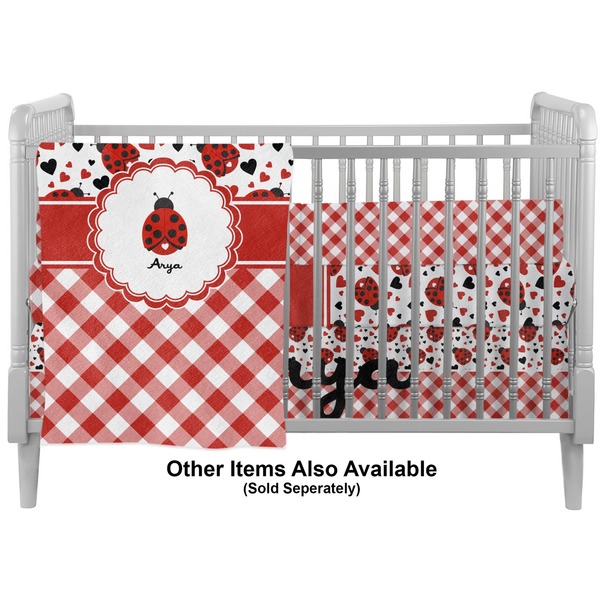 Ladybugs & Gingham Crib - Profile Sold Seperately