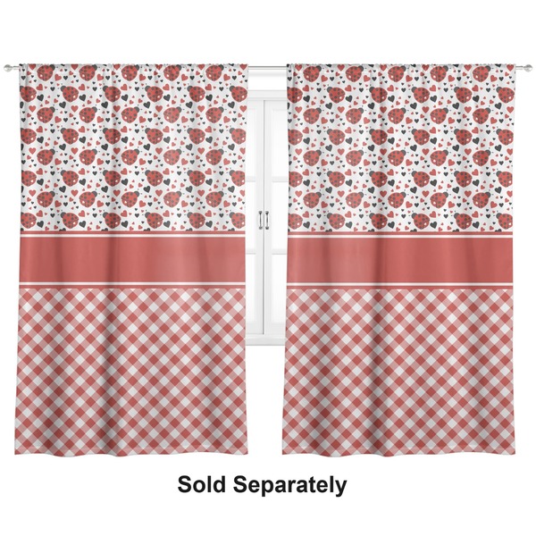 Ladybugs & Gingham Curtains
