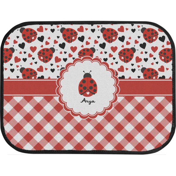 Ladybugs & Gingham Custom Car Floor Mats (Back Seat)