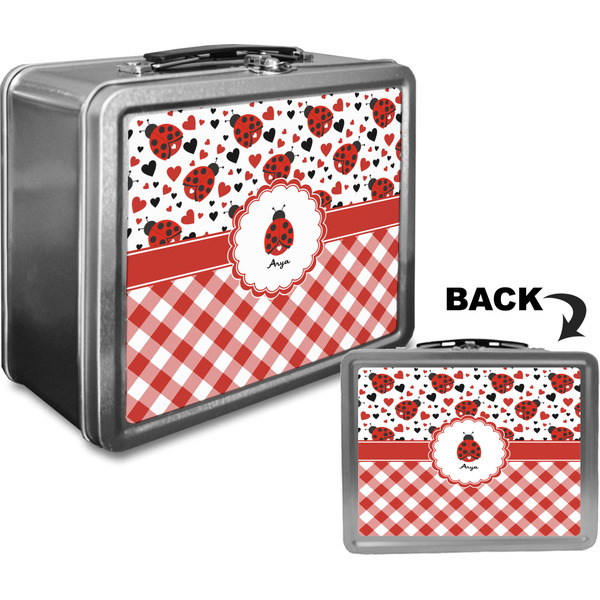 Ladybugs & Gingham Custom Lunch Box / Tin Approval