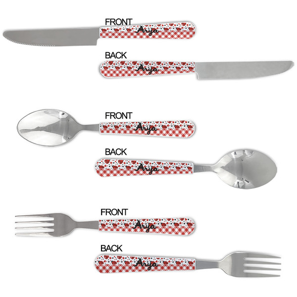 Ladybugs & Gingham Cutlery Set - APPROVAL