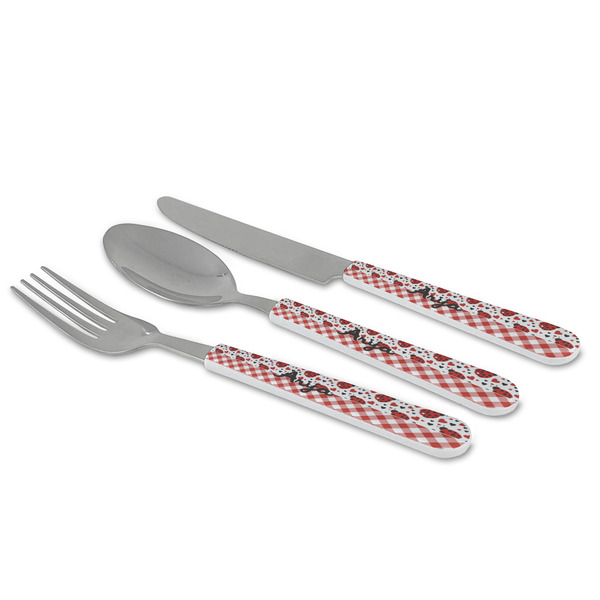 Ladybugs & Gingham Cutlery Set - MAIN