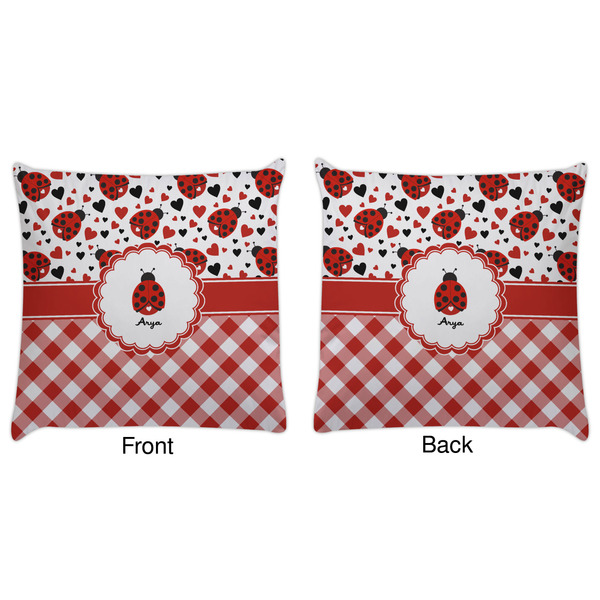 Ladybugs & Gingham Decorative Pillow Case - Approval